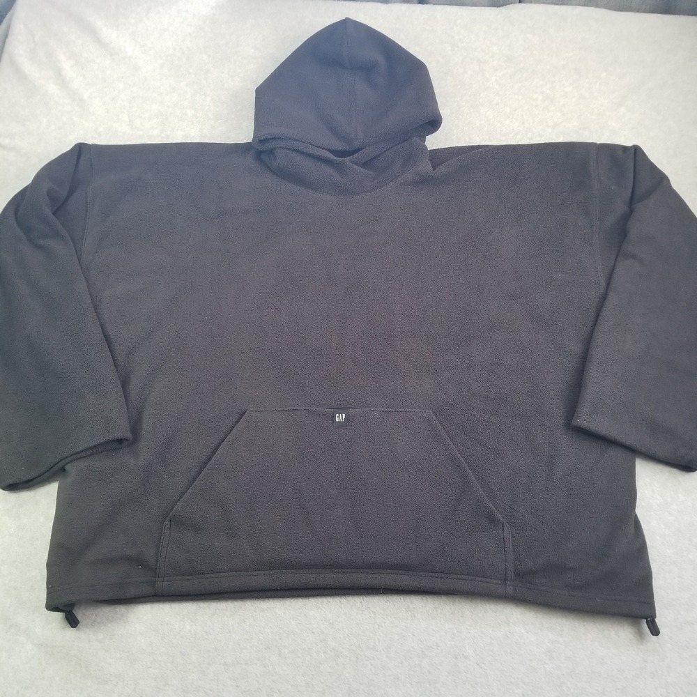 Yeezy Gap Hoodie Mens Large Black Polar‎ Fleece Padded Kanye West Balenciaga Ye